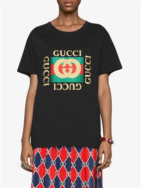 gucci logo t shirt glitter